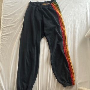 Aviator Nation 6-Stripe sweatpants size large